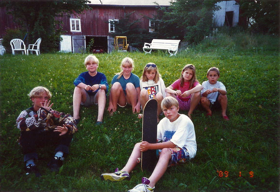 Me, one of my sisters (2nd from right) and some of the kids we grew up with.